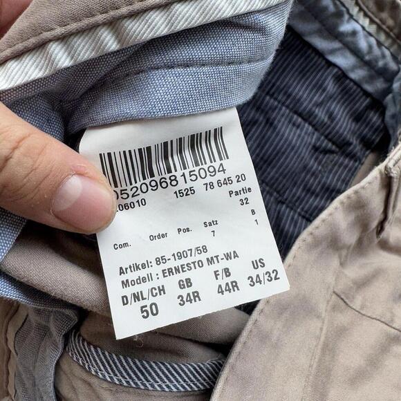 BRAX Ernesto Dress Pants Men 34 X 31 Stretch Beige Straight Leg Casual Formal - Picture 12 of 13